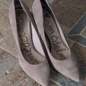 Sam Edelman Women's Taupe Suede Heels